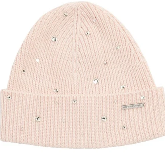 1 hour sale. Michael Kors, Crystal Embellished Rib Cuff Hat Michael Kors Women main image 3